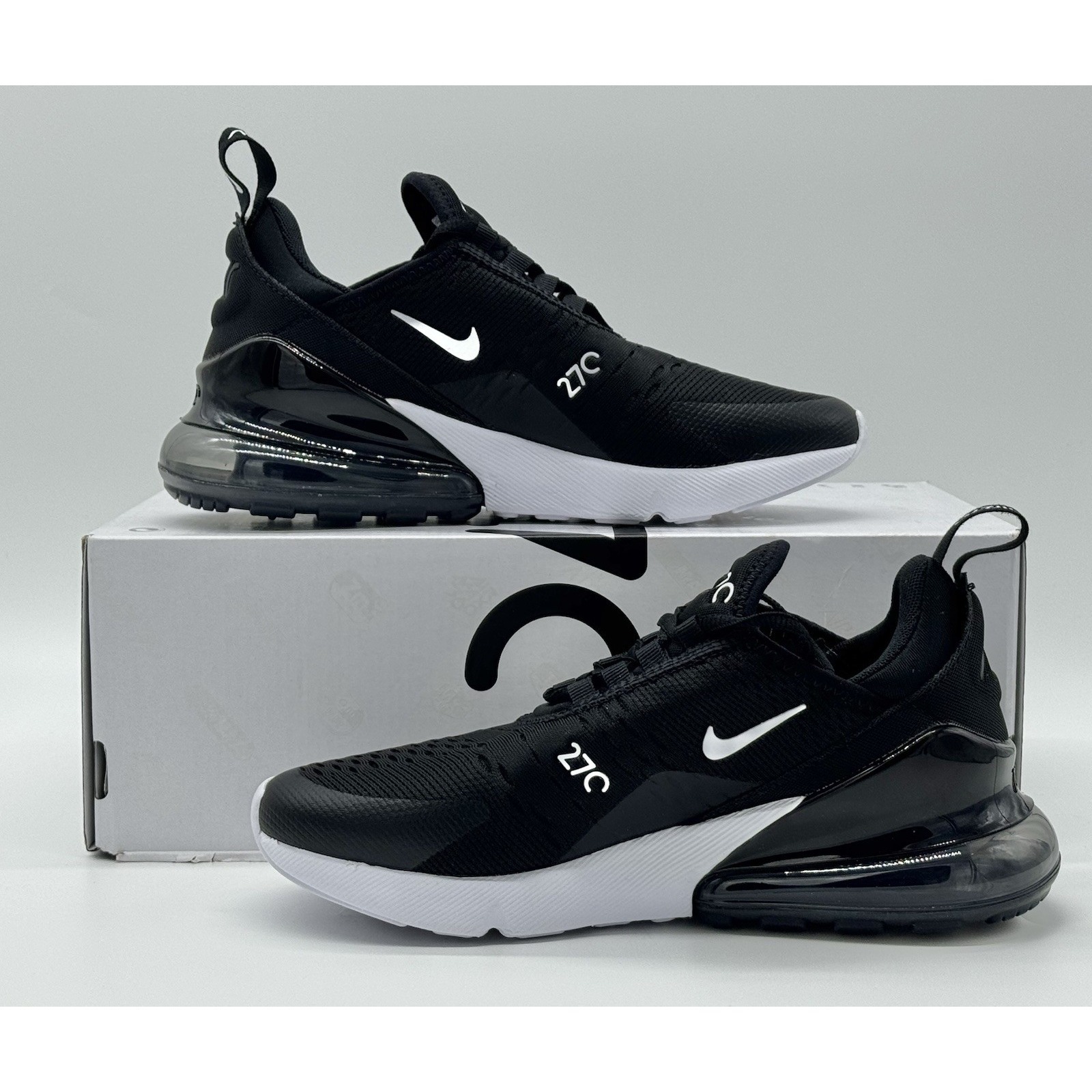 Nike Women's Air Max 270 Black White Size 5.5 Ah6789 001
